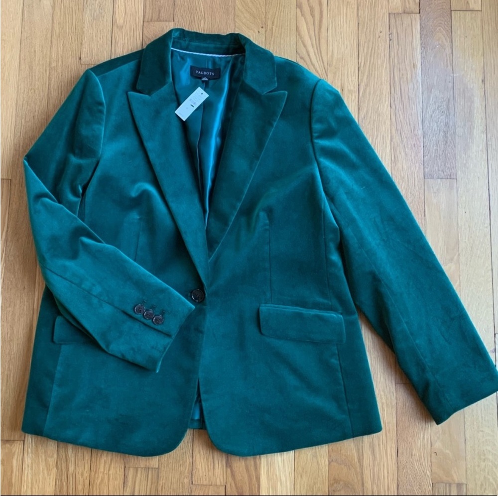 Talbots Green Velvet Blazer